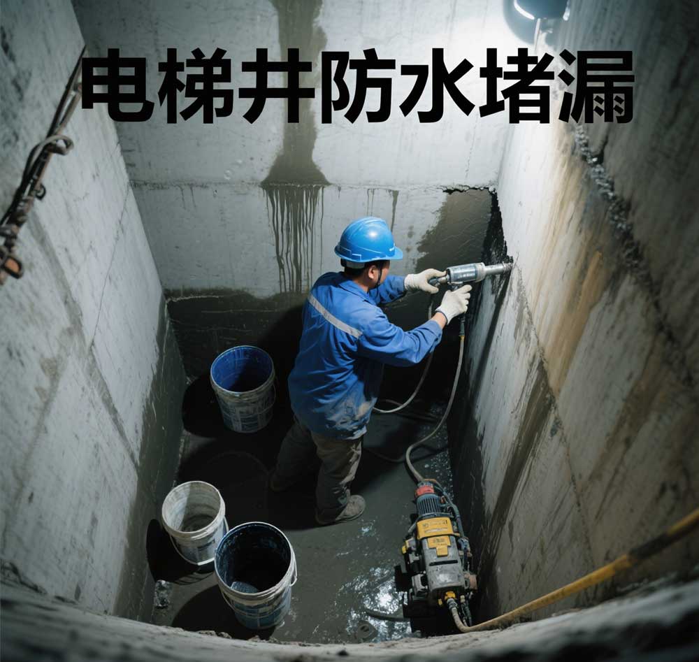 电梯井防水堵漏，富阳专业电梯井漏水维修公司